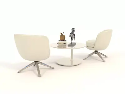 Modern Table and Chair Set 9 3D model