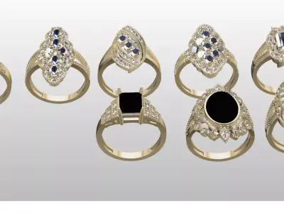 MULTIPLE RINGS 3D model