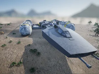 Star Wars Ship Low-poly 3D model