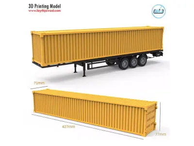 Container Trailer 1-32 3D print model