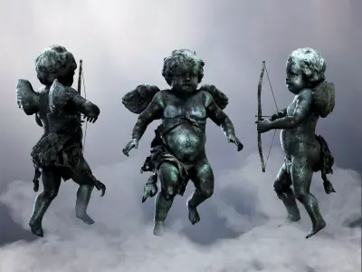 Cupid Angel  Low-poly 3D model