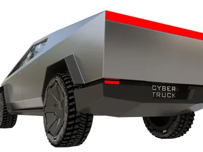 Tesla Cybertruck Low-poly 3D model