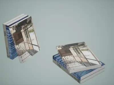 Books Low Poly Game Ready two Low-poly 3D model