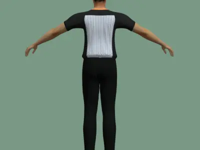T-Pose Rigged WNBA referee 3D model