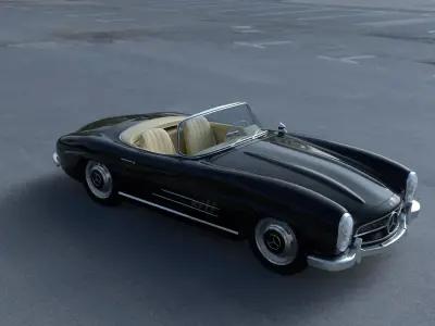 Mercedes 300SL Roadster W198 HDRI 3D model