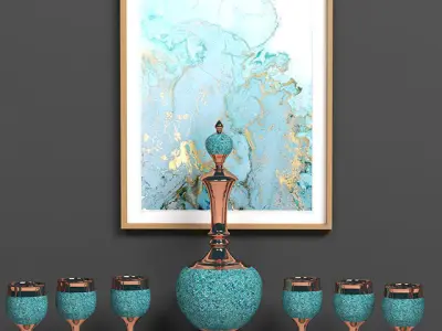 Turquoise Decorative Accessories  3D model