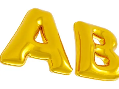 Balloons Alphabet 3D model