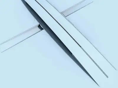 Overpass plane flying in sky 3D model