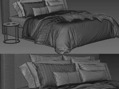 Bed Collection 05 - 10 Items 3D model