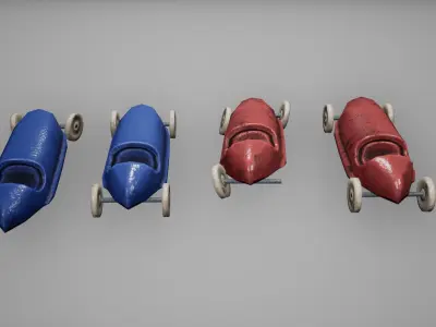 Toy Cars Low Poly Game Ready  Low-poly 3D model