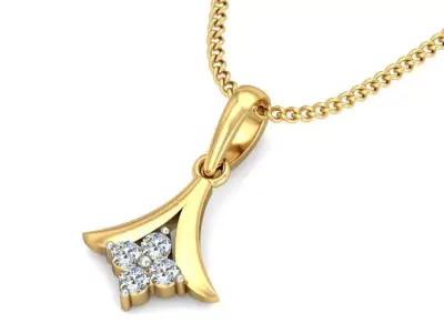 Solitaire Women Pendant 3dm STL OBJ FBX Renders Details 3D print model 30