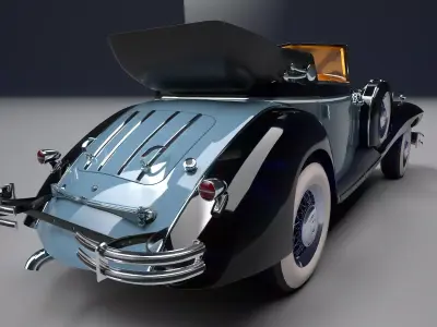Luxury Classic Car from the 40s 3D model