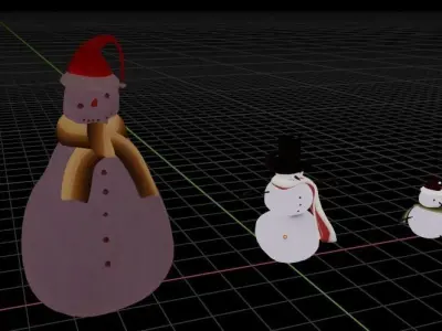 SNOWMAN Low-poly 3D model