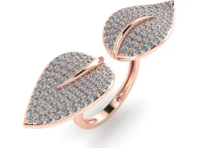 lightweight gold diamond rings-C111116SKCH2026063-wt-10-15 3D print model