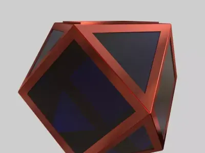 Glass Table 09 Low-poly 3D model