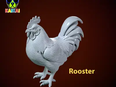 Rooster statue - animal decor - 3D print 3D print model