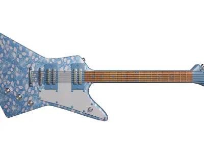 Low Poly - Electro Guitar Low-poly 3D model