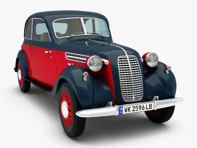 Retro Car Coupe v 1 3D model