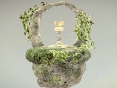 Floating Island Free 3D model