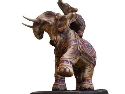 elephant sculpt 3D model