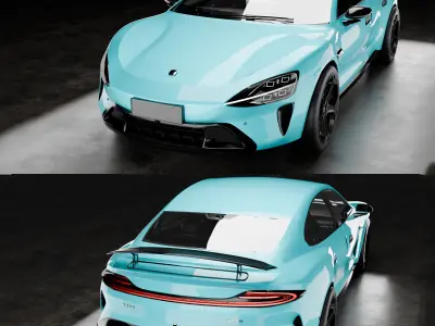 xiaomi-su7 With Interior 3D model