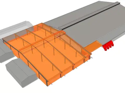 Warehouse in 3 options 3D model