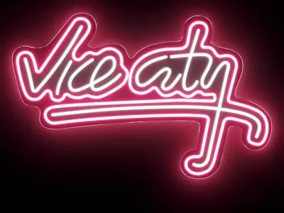 Vice City Neon Sign 3D model