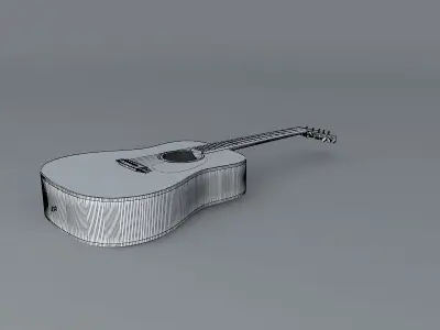 Takamine dreadnought acoustic guitar Free 3D model