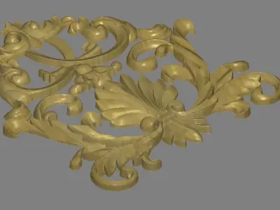Ornate gold design 3D model