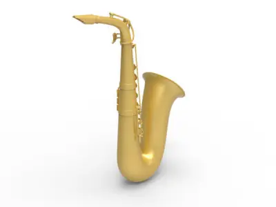 Saxophone golden 3D model