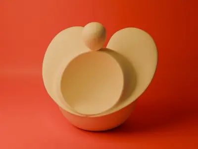 angel tealight holder 3D print model