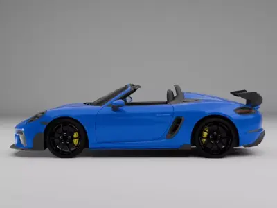 Porsche 718 Spyder GT4 RS Low-poly 3D model