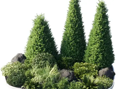 Alpine Hill 08 corona Low-poly 3D model