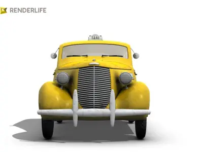 Taxi 1 old cab 3D model