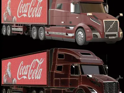 Volvo VNL Vinyl 760 Santa Tractor Truck 3D model