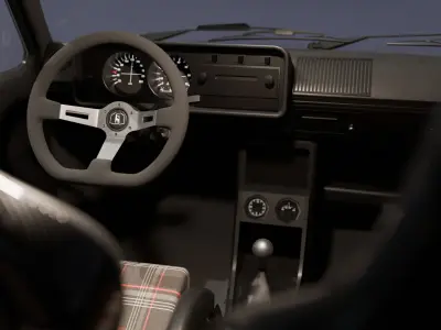 1976 Volkswagen Golf I GTI mk1 3D model