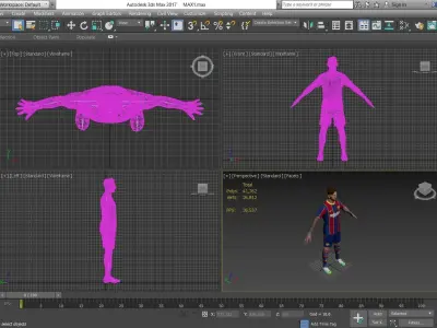 Football Player 10 Low-poly 3D model