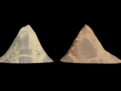 Desert rocks Low-poly 3D model