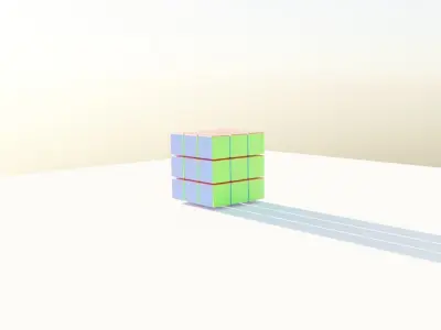 Rubiks cube  Low-poly 3D model