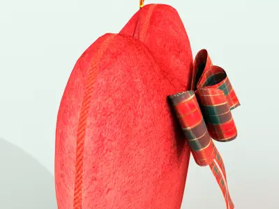 Pillow - Heart Red 3D Model 3D model
