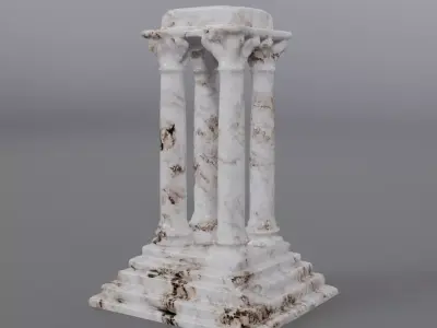 Greek pilaster 3D model
