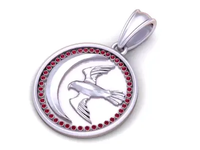 stunning gold pendant 3D print model