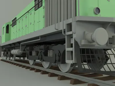 train locomotive model 3D model
