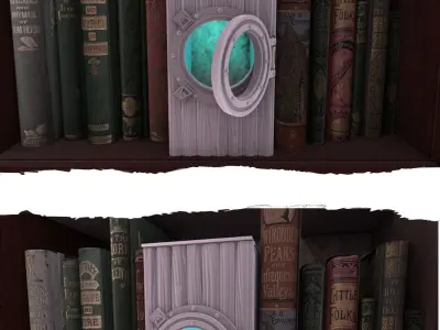 Porthole Booknook 3D print model