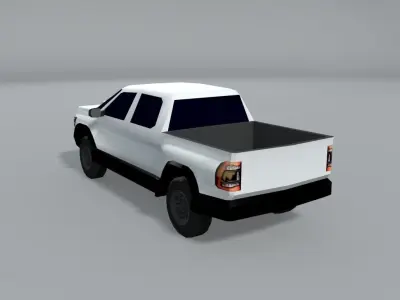 Standard Cab Pickup Truck 4x4 LOWEST Low-poly 3D model