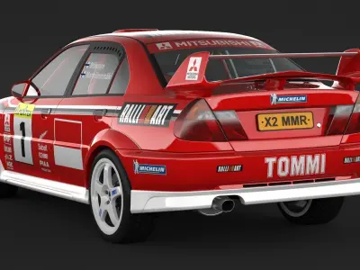 Mitsubishi Lancer Evolution 6 Tme Rally Car 3D model