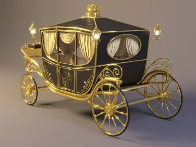 brougham cinderella carriage 3D model