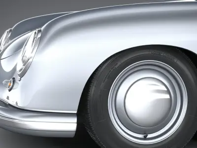 Porsche 356 Coupe split 1951 3D model