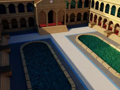 Game Environment - PBR - Game Ready Low-poly 3D model