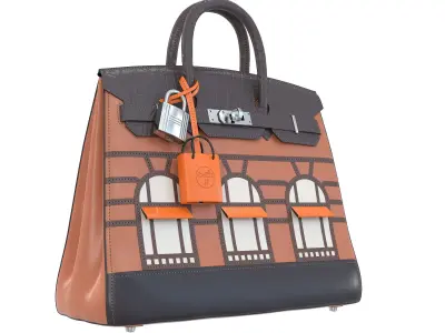 Hermes Birkin Faubourg Bag Brown Low-poly 3D model